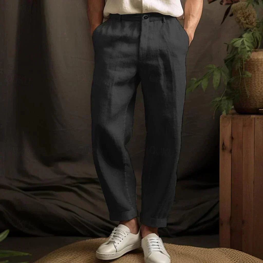 Men's Linen Pants with Relaxed Fit & Superior Breathability for 0