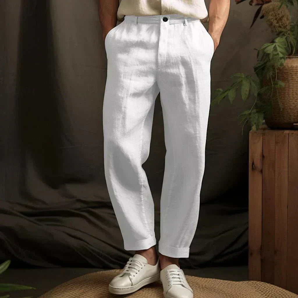 Men's Linen Pants with Relaxed Fit & Superior Breathability for 1