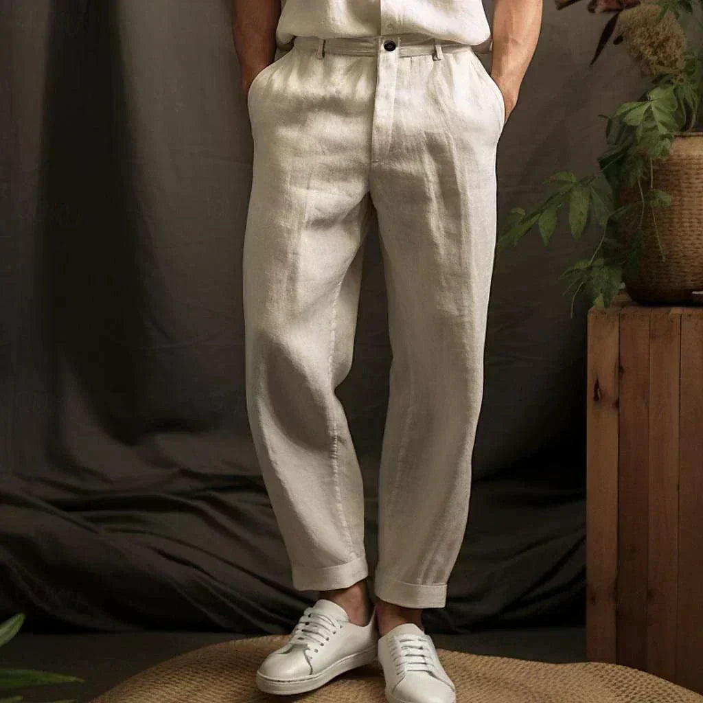 Men's Linen Pants with Relaxed Fit & Superior Breathability for 2