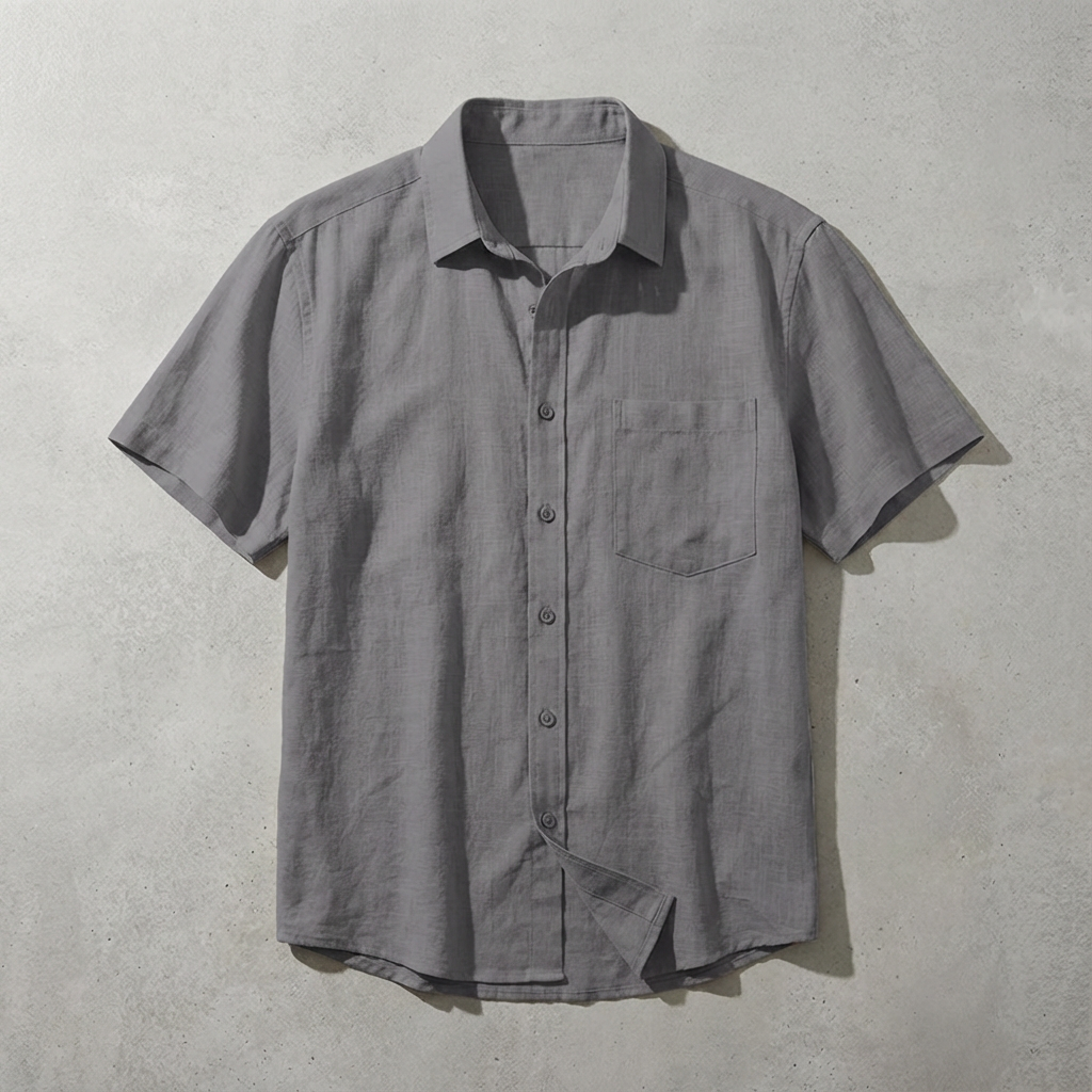 Men's Linen Shirt with Breathable Fabric – Casual Button-Down 1