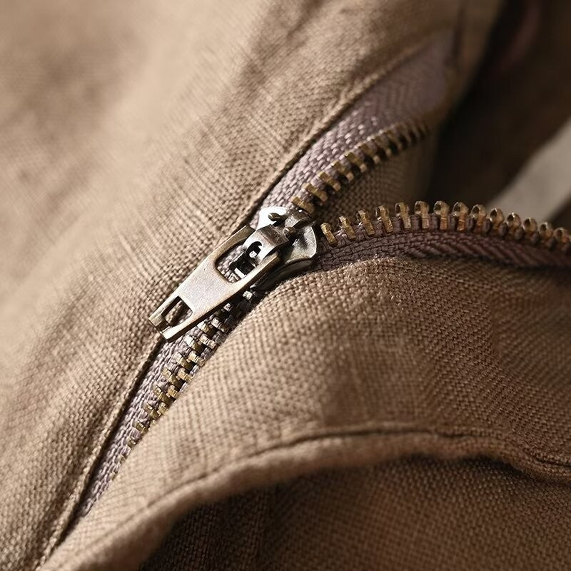 Men's Linen Shorts with Relaxed Tailored Fit 6
