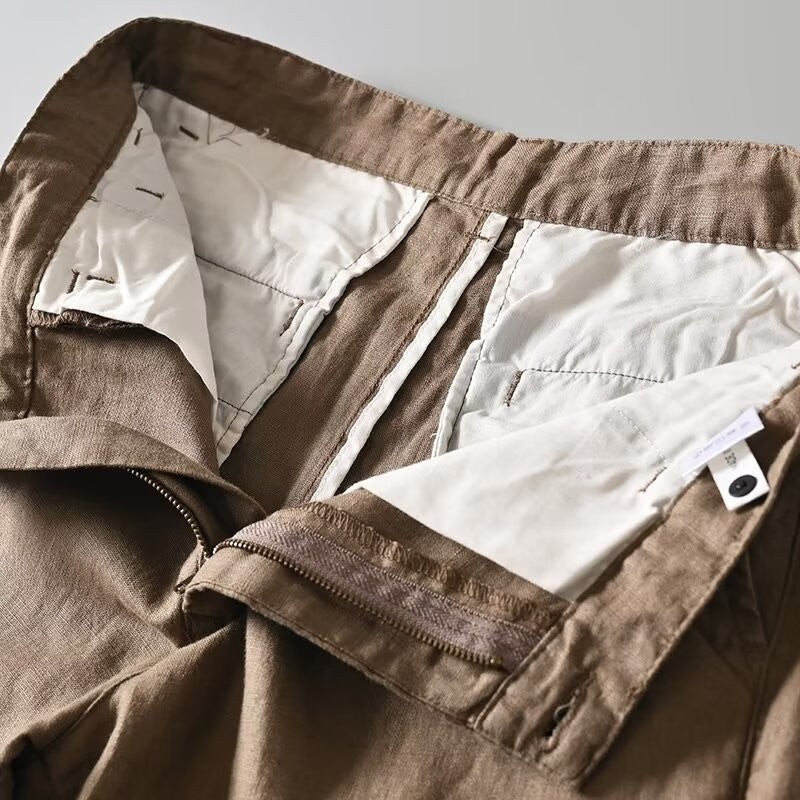 Men's Linen Shorts with Relaxed Tailored Fit 8