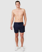 Men's Navy Blue Linen Shorts with Relaxed Fit 5