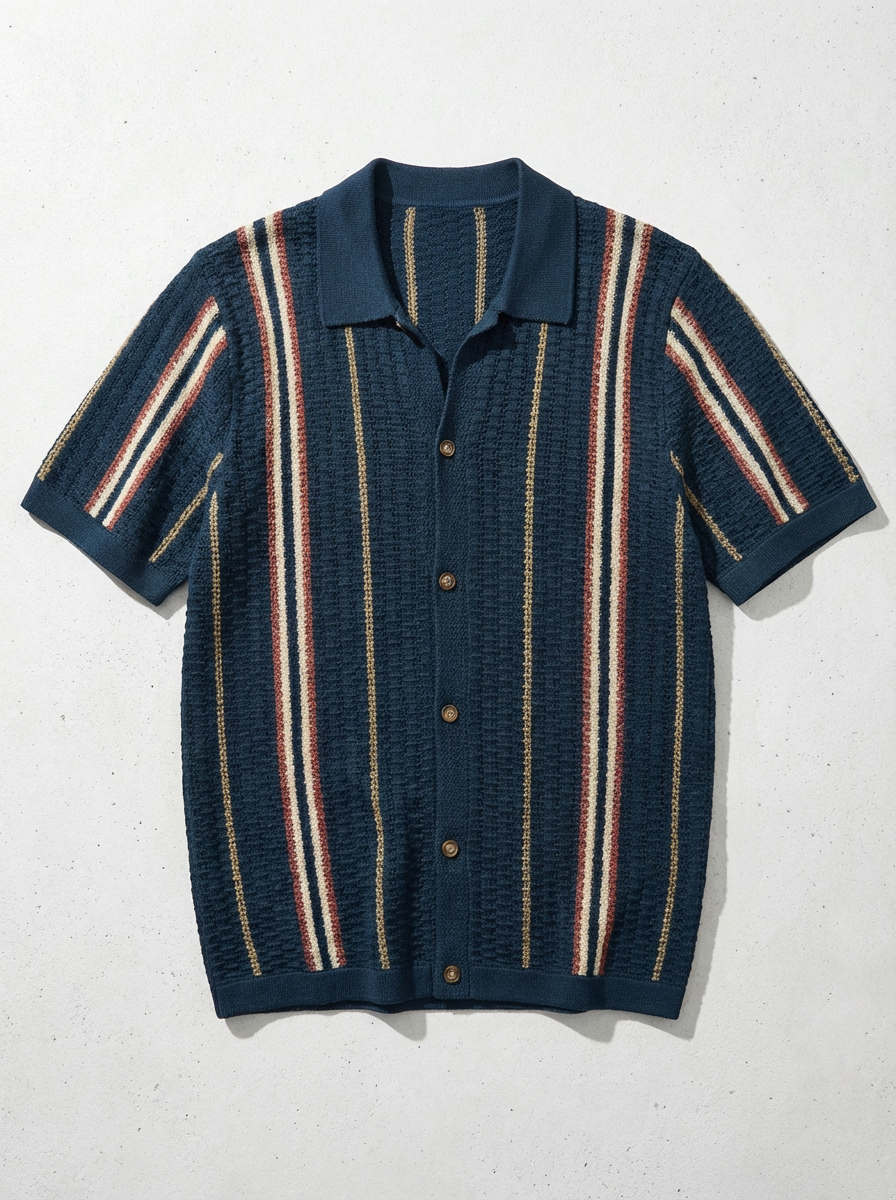 Men's Polo Shirt with Breathable Cotton Blend – Tailored Fit 1