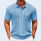 Men's Polo Shirt with Chest Pocket Breathable Fabric for All-Day 0