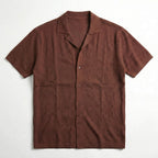Men's Polo Shirt with Relaxed Camp Collar – Soft Knit Fabric for 0