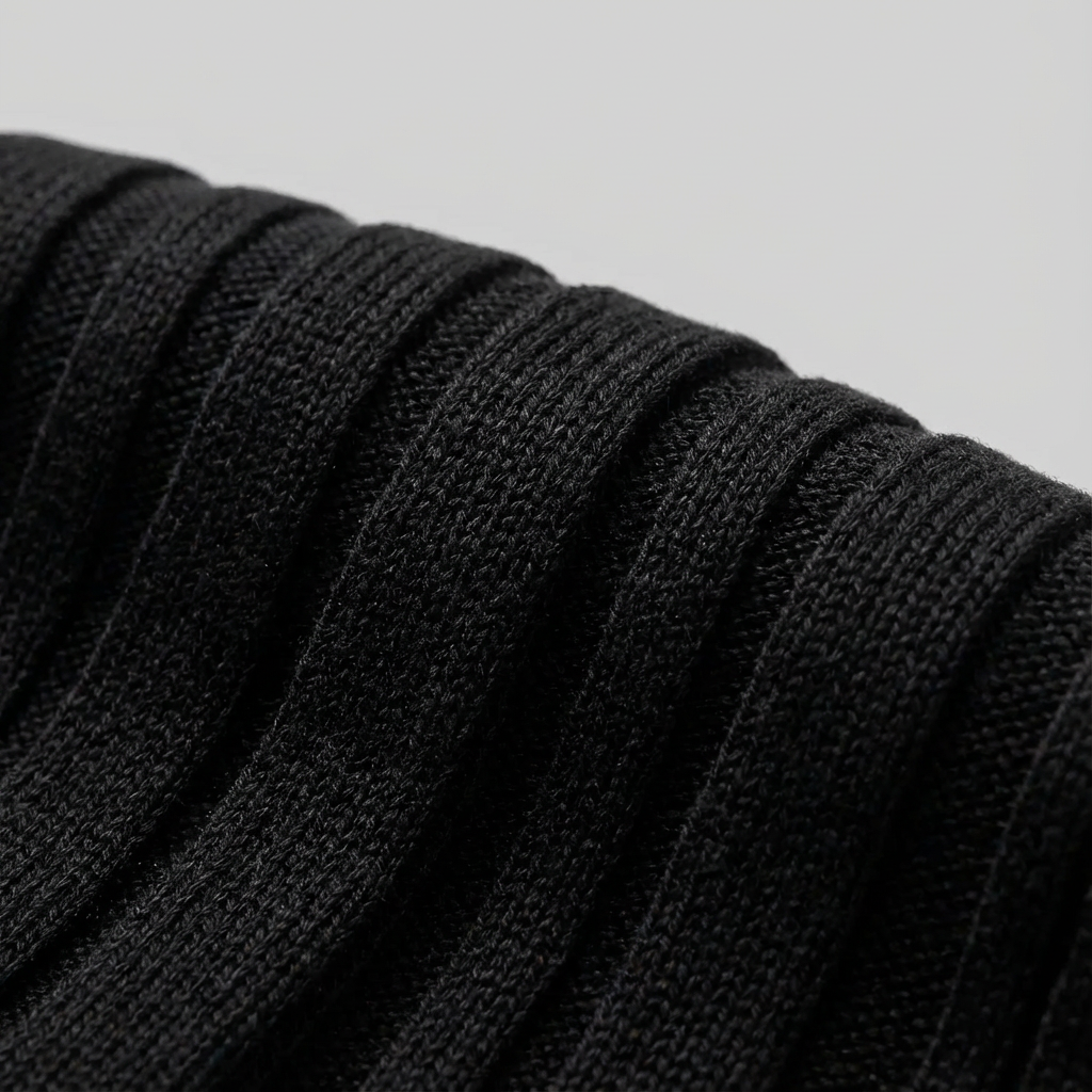 Men's Polo Shirt with Ribbed Knit Design – Elegant Comfort 5