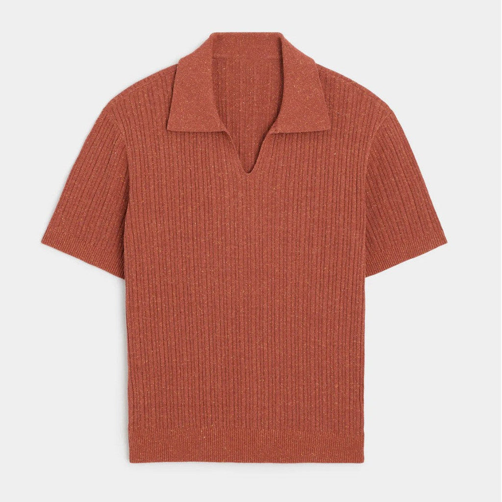 Men's Polo Shirt with Soft-Touch Fabric – Sleek V-Neck Design 0