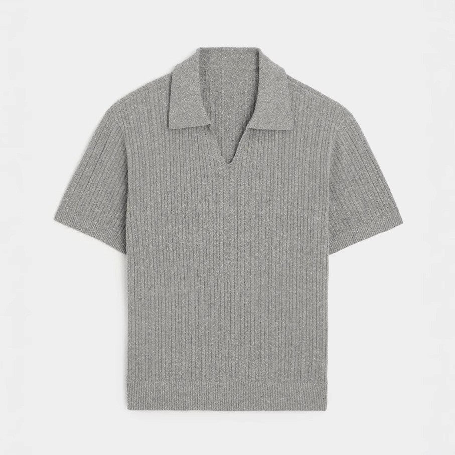 Men's Polo Shirt with Soft-Touch Fabric – Sleek V-Neck Design 2
