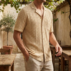 Men's Polo Shirt with Textured Jacquard Pattern – Breathable Knit 5