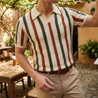 Men's Polo Shirt with Vintage Weave Fabric – Relaxed Fit 1