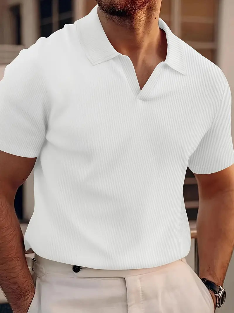 Men's Polo Shirt with Waffle Pattern 4