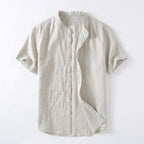 Men's Shirt with Breathable Linen Fabric – Relaxed Fit 0