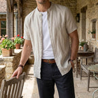 Men's Shirt with Breathable Linen Fabric – Relaxed Fit 1