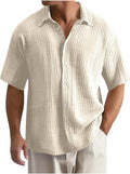 Men's Shirt with Waffle Texture for Comfort & Style 0