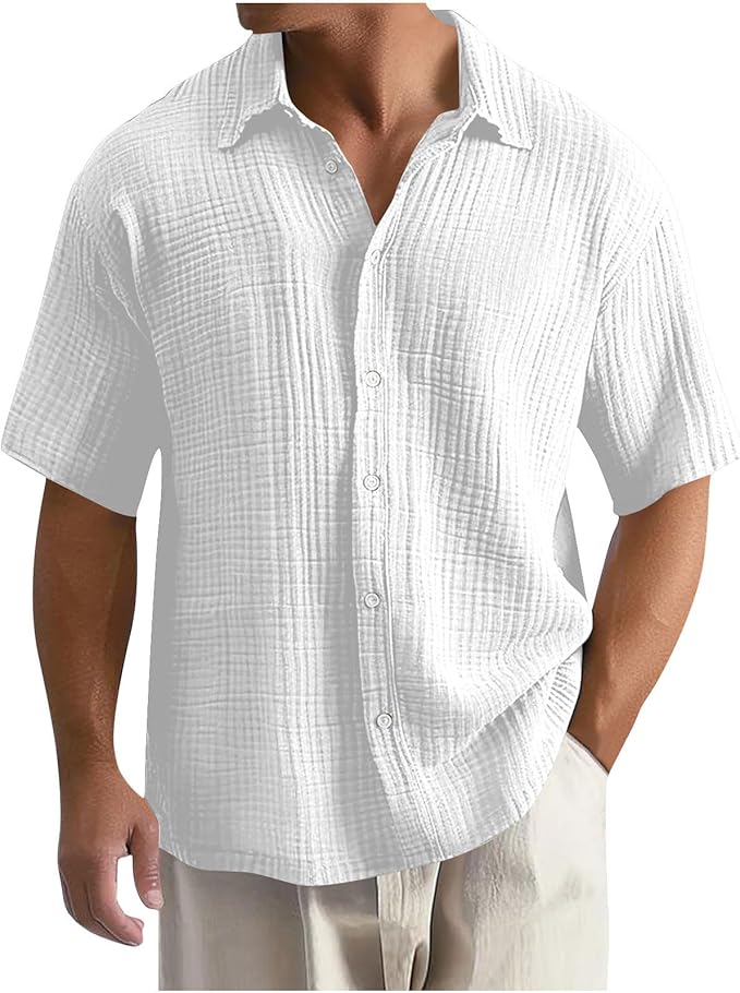 Men's Shirt with Waffle Texture for Comfort & Style 1