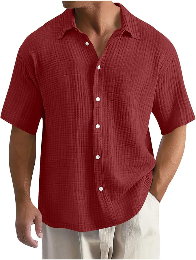 Men's Shirt with Waffle Texture for Comfort & Style 2