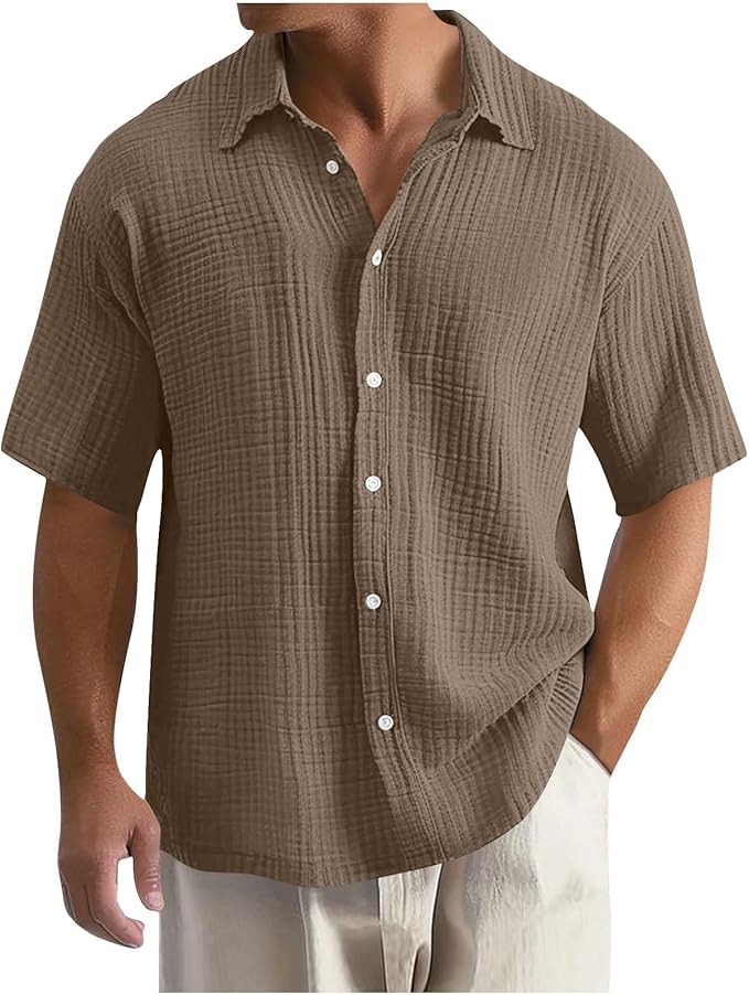 Men's Shirt with Waffle Texture for Comfort & Style 5