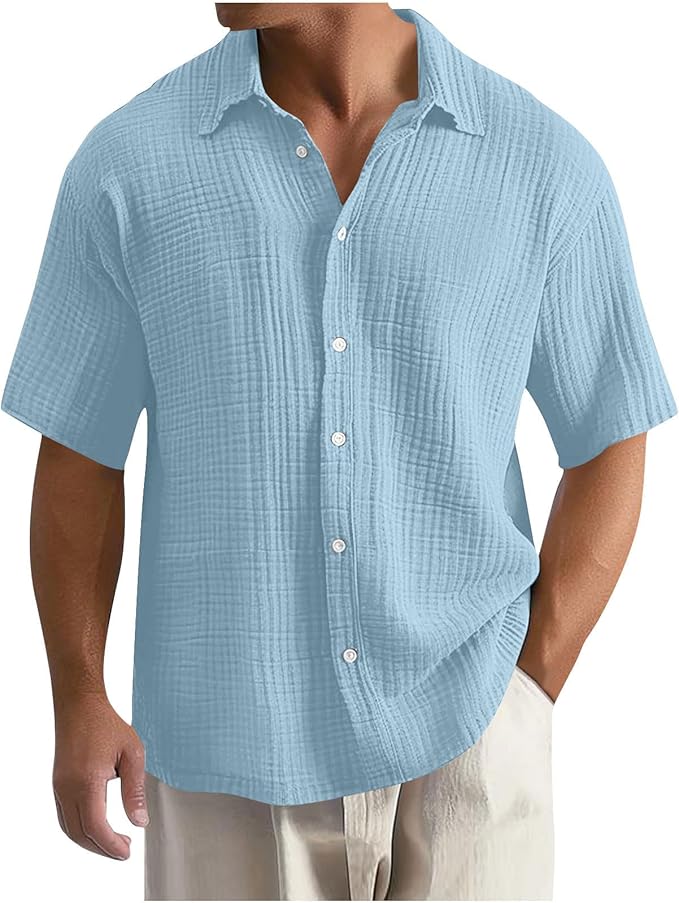 Men's Shirt with Waffle Texture for Comfort & Style 6