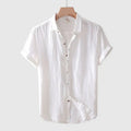 Men's Short Sleeve Shirt with Crinkled 0