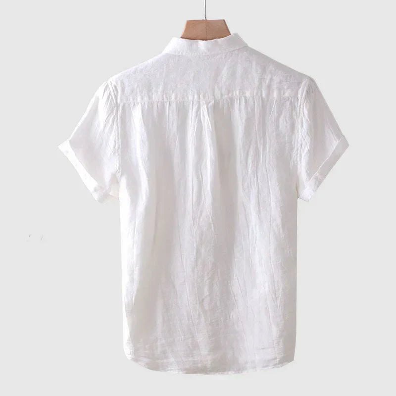 Men's Short Sleeve Shirt with Crinkled 2