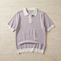 Men's Slim Fit Golf Shirt with Contrast Collar 0