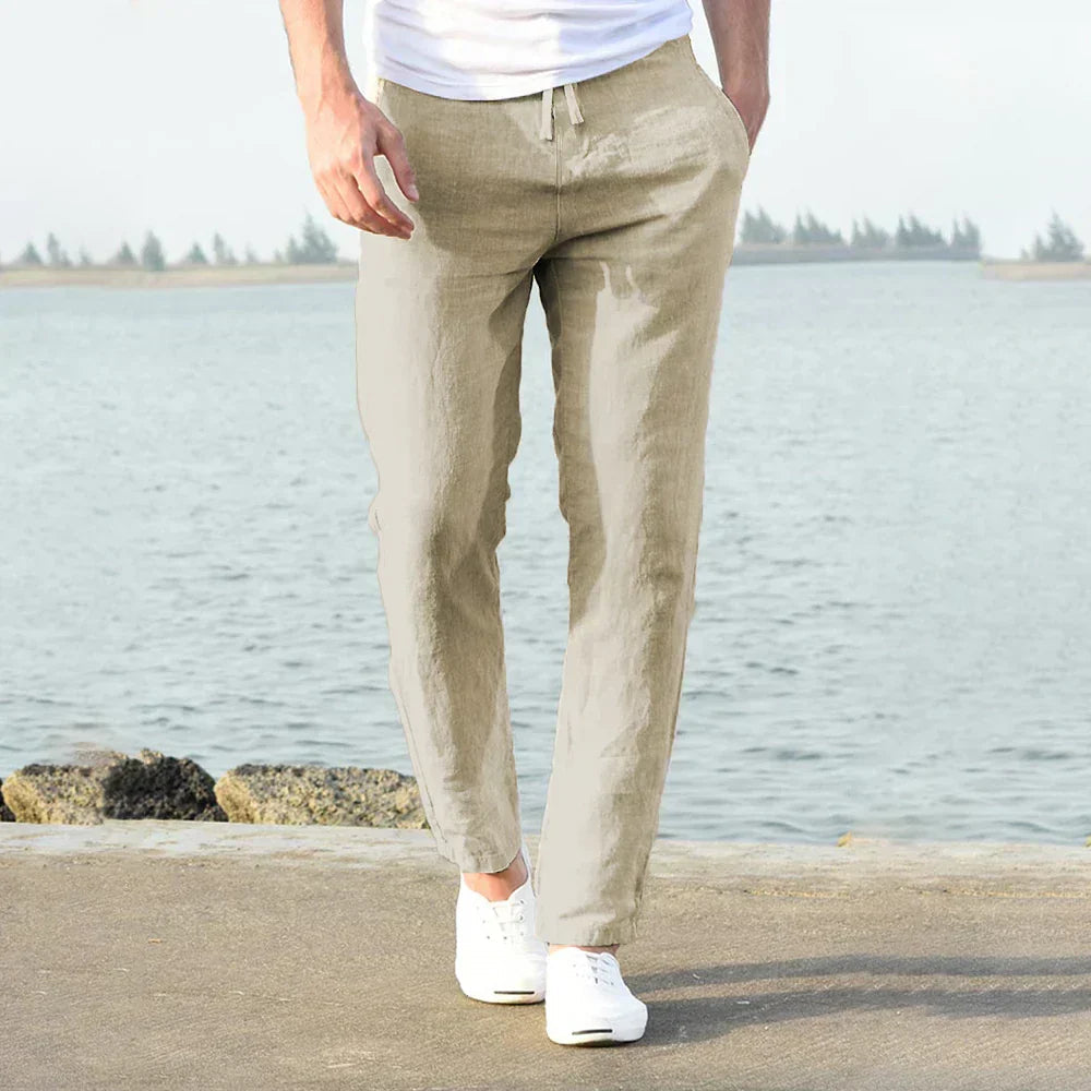 Men's Straight Leg Pants with Adjustable Waist 2