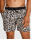 Men's Swim Shorts with Quick-Drying Fabric – Stylish Leopard 0