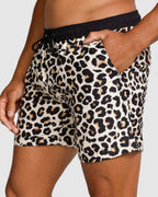 Men's Swim Shorts with Quick-Drying Fabric – Stylish Leopard 3