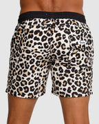 Men's Swim Shorts with Quick-Drying Fabric – Stylish Leopard 4