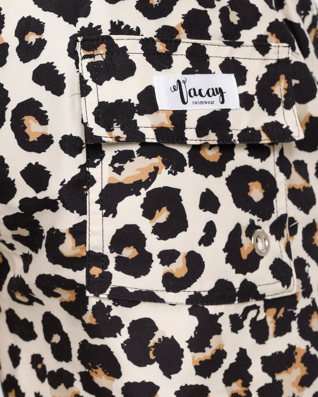 Men's Swim Shorts with Quick-Drying Fabric – Stylish Leopard 5