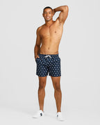 Men's Swim Shorts with Quick-Drying Fabric – Stylish Navy Polka 1