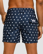 Men's Swim Shorts with Quick-Drying Fabric – Stylish Navy Polka 3