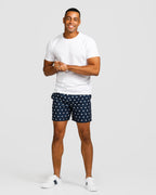 Men's Swim Shorts with Quick-Drying Fabric – Stylish Navy Polka 5