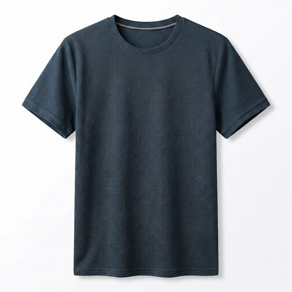 Men's T-Shirt with Soft Waffle Knit Fabric 1