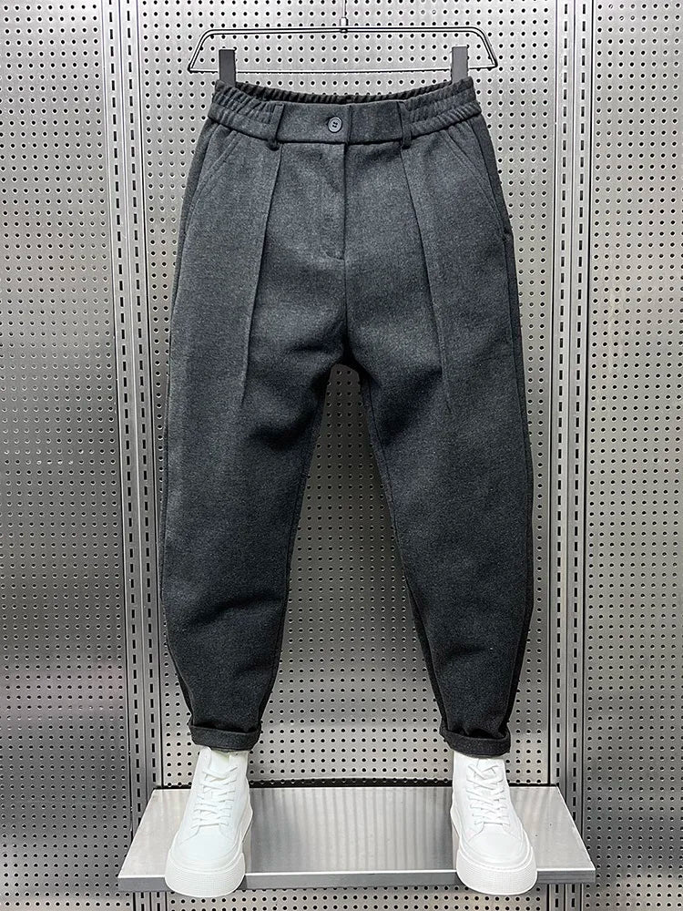 Men's Trousers with Elastic Waistband & Rolled Cuffs Breathable 1