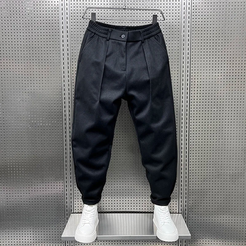 Men's Trousers with Elastic Waistband & Rolled Cuffs Breathable 2