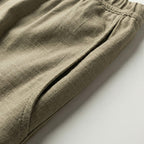 Men's White Linen Pants with Adjustable Waist – Breathable Fabric 5
