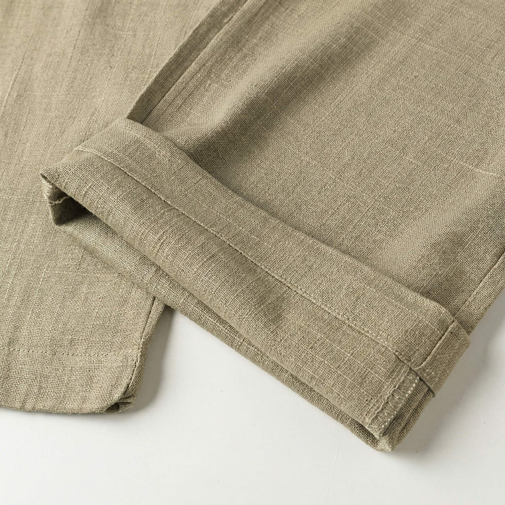 Men's White Linen Pants with Adjustable Waist – Breathable Fabric 6