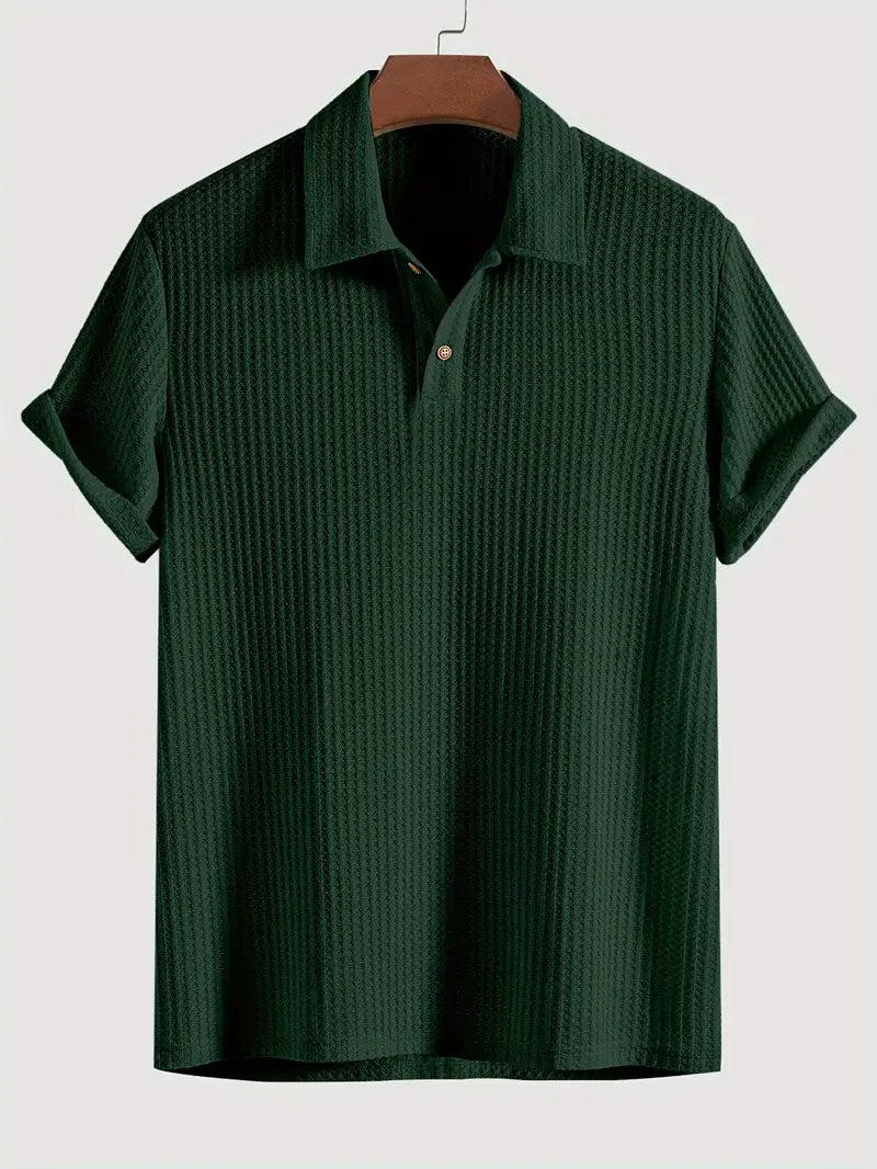 Mens Polo Shirt Breathable Knit Fabric With Relaxed Fit Ideal 0