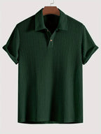 Mens Polo Shirt Breathable Knit Fabric With Relaxed Fit Ideal 0