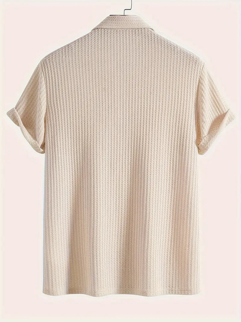 Mens Polo Shirt Breathable Knit Fabric With Relaxed Fit Ideal 1