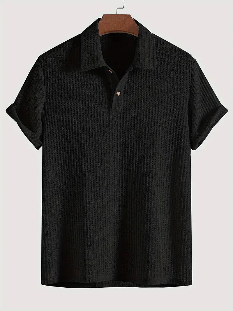 Mens Polo Shirt Breathable Knit Fabric With Relaxed Fit Ideal 2