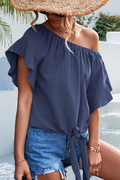 Mia | Stylish Elegant Ruffle Sleeve Top 0