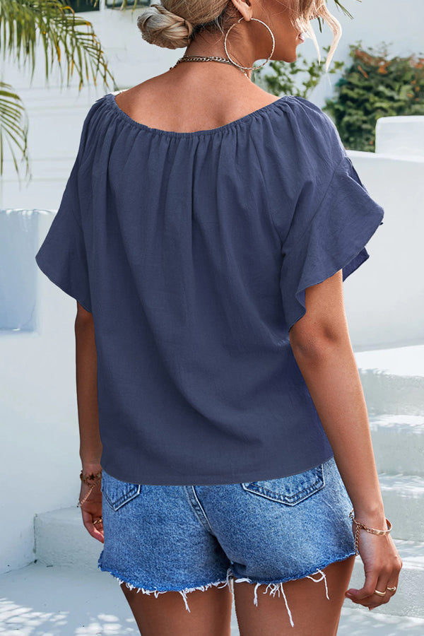 Mia | Stylish Elegant Ruffle Sleeve Top 3