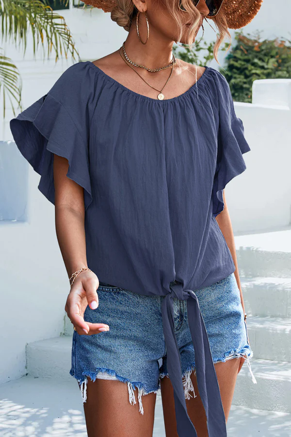 Mia | Stylish Elegant Ruffle Sleeve Top 4
