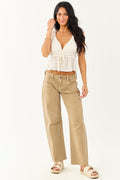 Mid Rise Barrel Jeans – Raw Hem Design with Roomy Fit 0