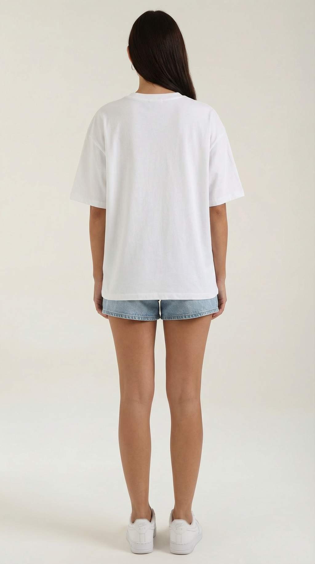 Oriana Oversized T-Shirt — Women’s Heavyweight Relaxed Fit Cropped Sleeve Minimal Luxury Casual Tee 3