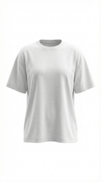 Oriana Oversized T-Shirt — Women’s Heavyweight Relaxed Fit Cropped Sleeve Minimal Luxury Casual Tee 4
