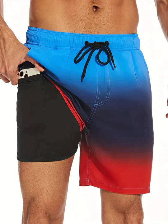 Quick-Dry Swim Shorts with Compression Liner 4